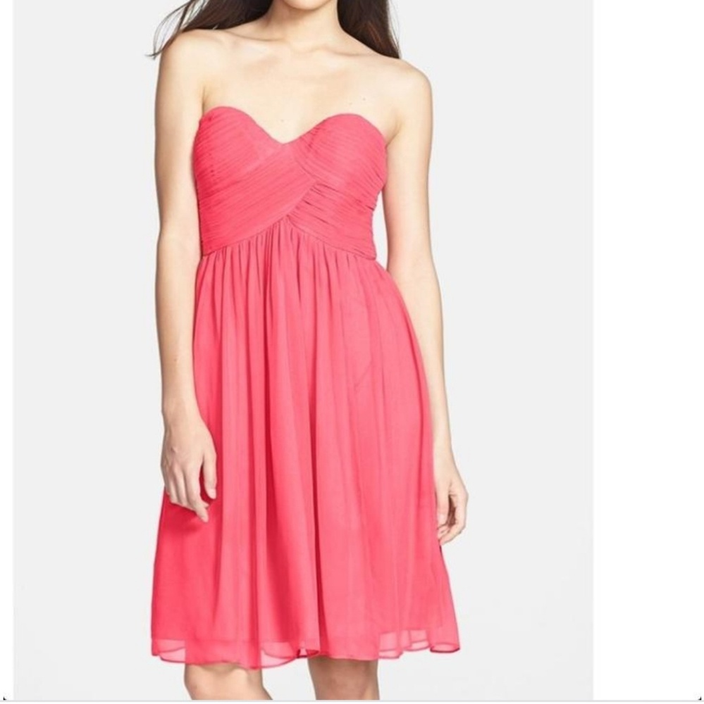 Donna Morgan Morgan Pink Coral Bridesmaid Dress Si